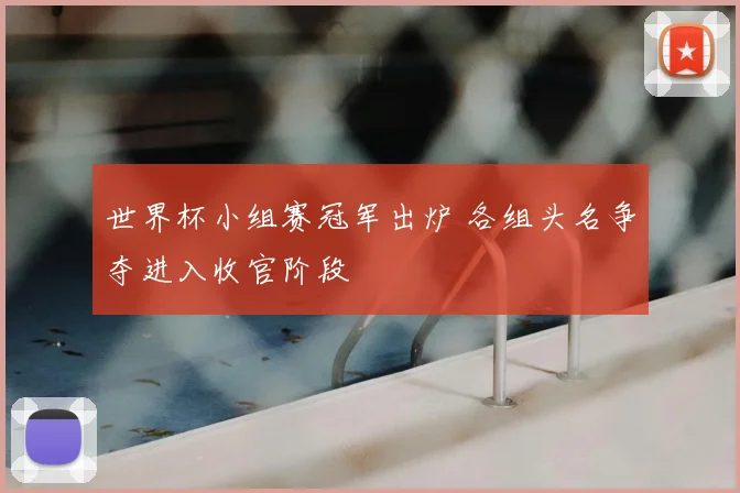 世界杯小组赛冠军出炉 各组头名争夺进入收官阶段